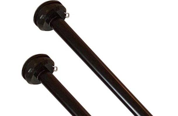 Vlaggenstok aluminium - 30 mm - zwart - 200 cm